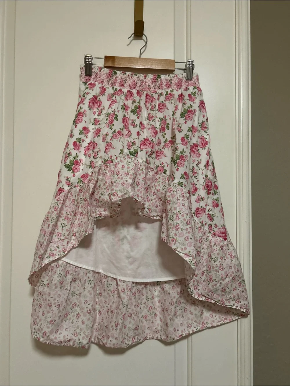 💓🌸🌷LoveShackFancy x American Girl Pink Floral High-Low Tiered Skirt🌸🌷💓_3